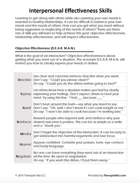 Dear Man Dbt Worksheet - TherapistAidWorksheets.net