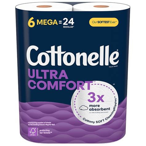 Cottonelle Ultra ComfortCare Toilet Paper Mega Rolls Unscented | Walgreens