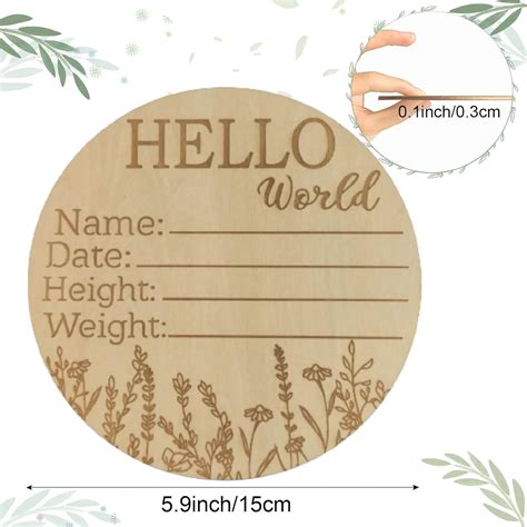 Hoowu Design Handmade Birth Announcement Sign 5.9 Inch India | Ubuy