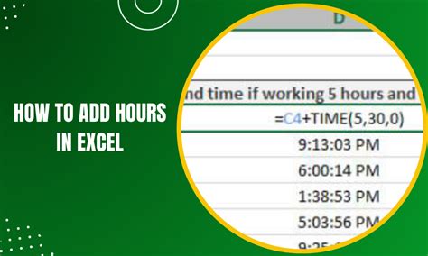 Image result for How to Program Hours in Excel
