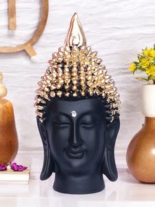 VIVARS CRAFT Handcrafted Buddha Head Statue - Decorative Buddha Idol ...
