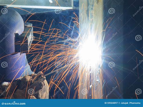 Electric arc welding stock image. Image of artisans, mask - 59504897
