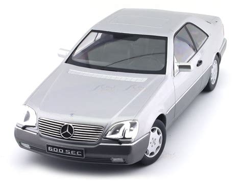 1992 Mercedes-Benz 600 SEC C140 silver 1:18 KK Scale diecast scale ...