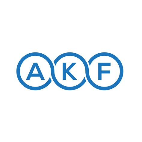 diseño de logotipo de letra akf sobre fondo blanco. concepto de ...
