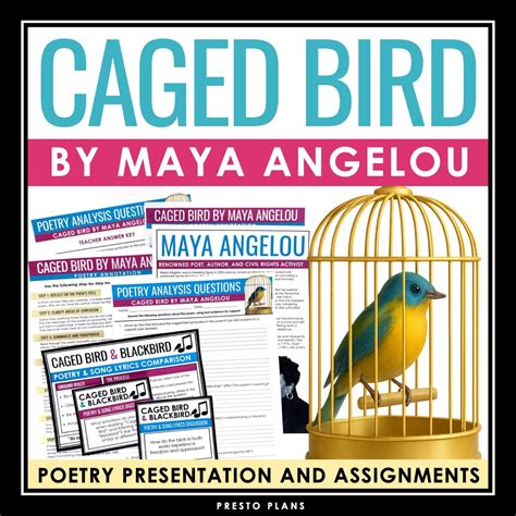 Caged Bird by Maya Angelou - Poetry Lesson, Slides, Assignments, and ...