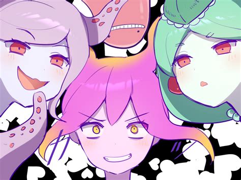 Safebooru - colored skin elbowing evil grin evil smile green skin grin ...