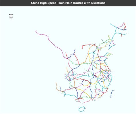 China Railway Maps, 2025 Train Map of High Speed Rail, PDF Download