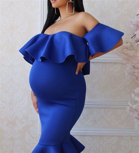 Royal Blue Maternity Dress | Maternity dresses for baby shower, Blue ...