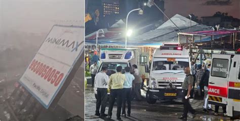 மும்பை புழுதிப் புயல் பேனர் விபத்து: பலி 8 ஆக அதிகரிப்பு | Structural ...