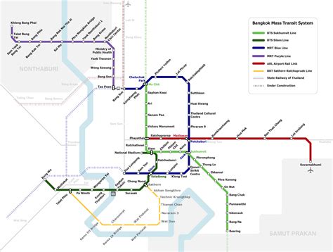 Метро Бангкока (BTS и MRT): новая карта, как пользоваться