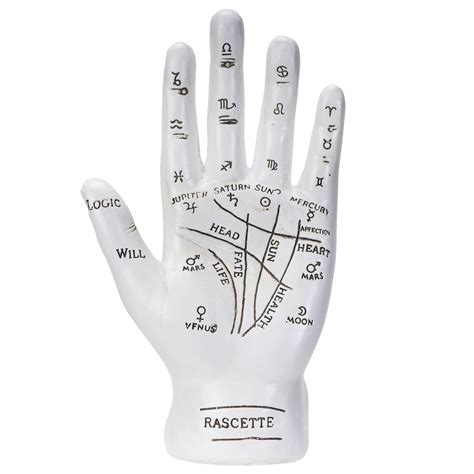 Pacific Giftware White Fortune Teller Palm Psychic Palmistry Hand ...