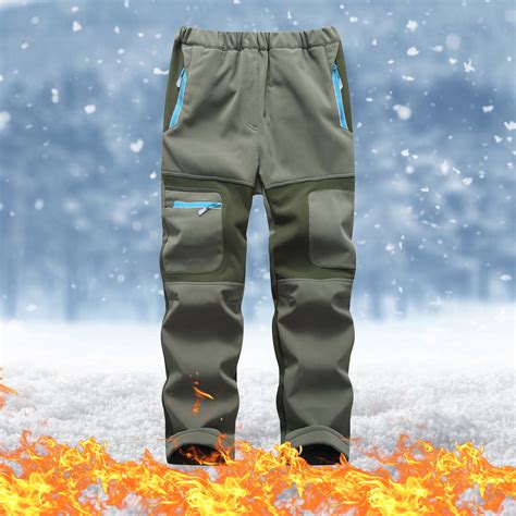 Lilgiuy Kids Boys Girls Waterproof Hiking Ski Snow Pants Elastic Waist ...