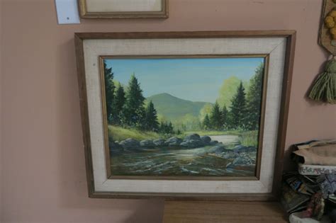 Signed Loran Percy 1981 New Hampshire Oil Canvas Painting 16" x20" Framed Forest | #4647352911