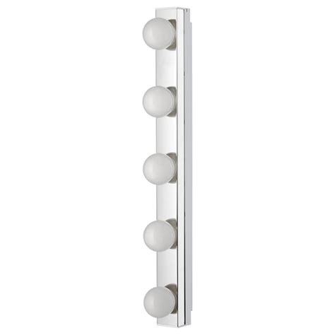 LEDSJÖ LED wall lamp, stainless steel, 60 cm (24") - IKEA