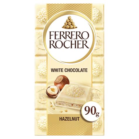 Ferrero Rocher White Chocolate Hazelnut 90g | Single Chocolate Bars ...