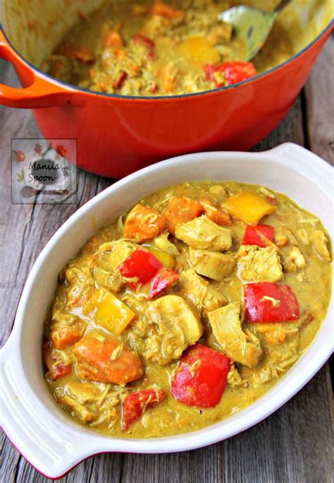 recipe for chicken curry with coconut milk filipino style