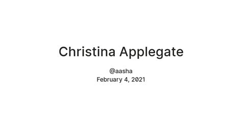 Christina Applegate — Teletype
