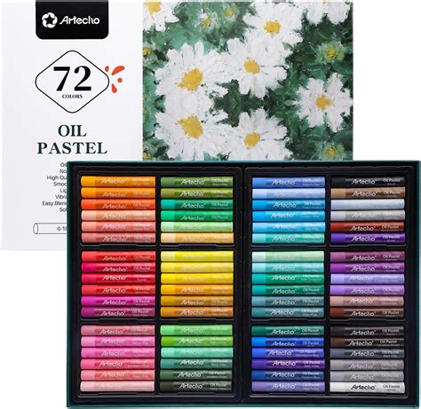 Artecho Oil Pastels Set of 72 Colors, Soft Oil Pastels for Art Painting ...