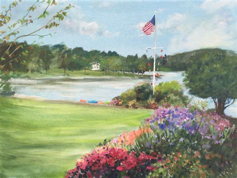 Candlewood East Marina In Oil – Medeiros Fine Art