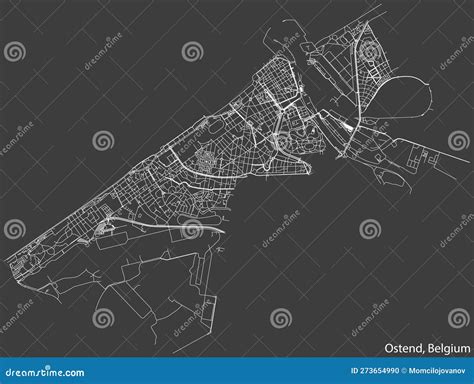 Street Roads Map of the OSTEND MUNICIPALITY, OSTEND Stock Vector ...
