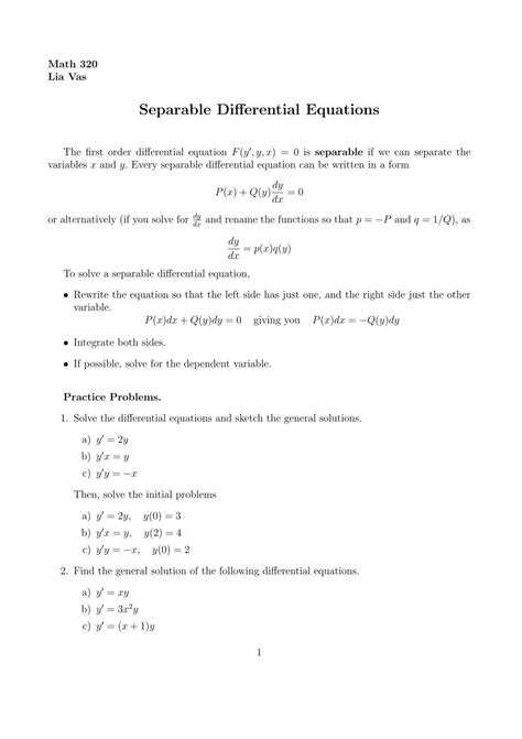 Image result for Separable Equations Examples