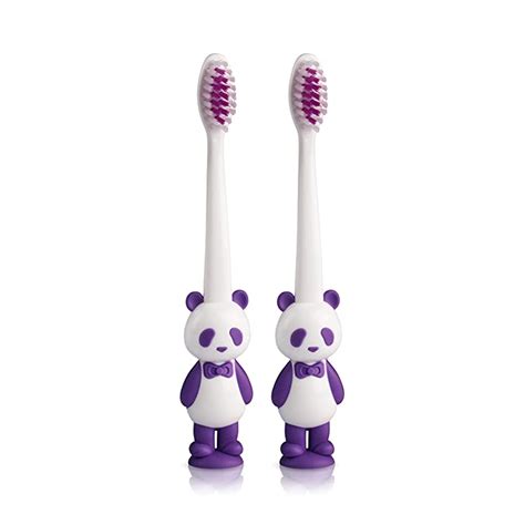 Buy Luvlap Panda Baby Toothbrush (Assorted Colours) Pack of 2