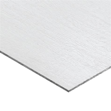 LP SmartSide 3/8" x 4' x 8' Cedar Texture Panel Siding - Snowscape White