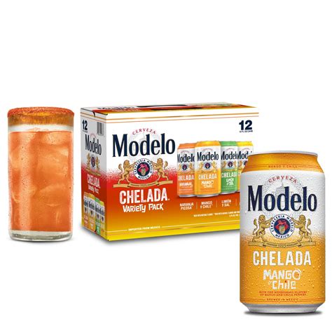 Modelo Chelada Variety Pack Mexican Import Flavored Beer, 12 Pack Beer ...