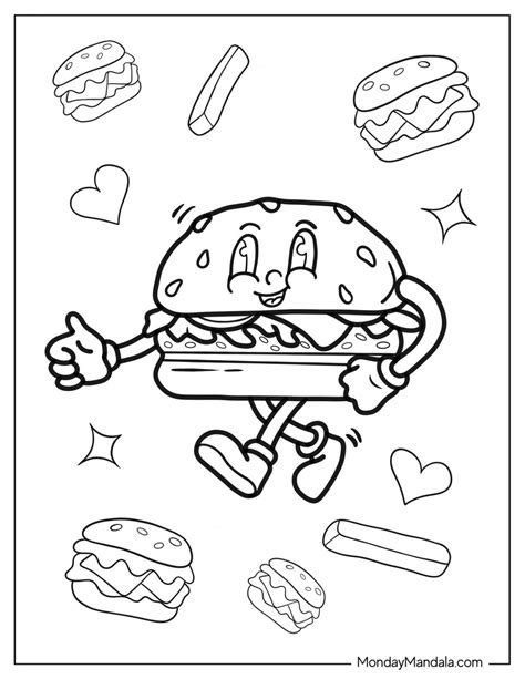 20 Burger Coloring Pages (Free PDF Printables)