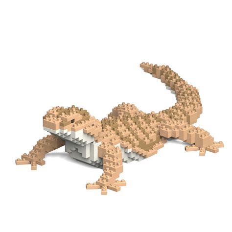 Bearded Dragon Lizard Sculptures (JEKCA Lego Brick) DIY Kit - Building ...