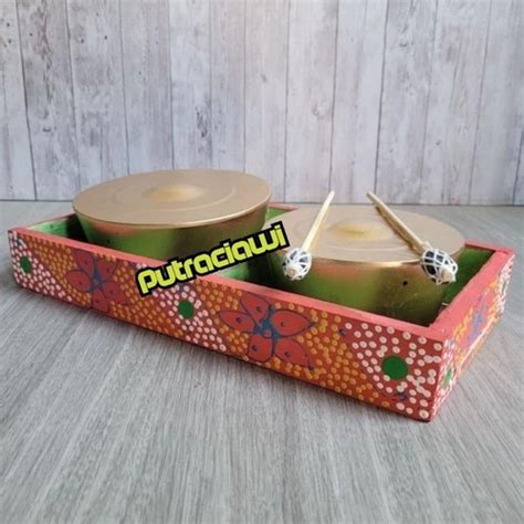 Jual Alat Musik Tradisional Anak Gamelan Kenong Jawa Bahan Kayu Motif ...