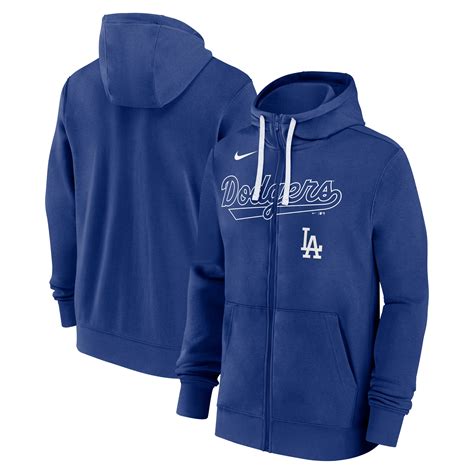 Men's Los Angeles Dodgers Nike Royal Knockout Script Full-Zip Hoodie