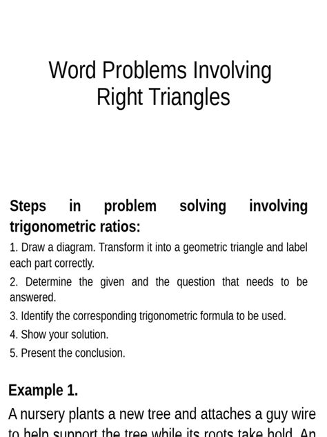 Word Problems Involving Right Triangles 的图像结果
