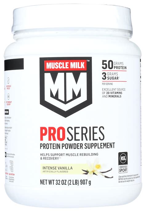 Muscle Milk Powder Pro Series 50 Grams Protein Intense Vanilla ...