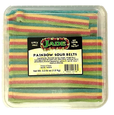 Jade Rainbow Sour Belts, 3.3 Lb. - Walmart.com
