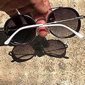 Buy JIM HALO Retro Round Steampunk Sunglasses for Women Men Circle Lens ...