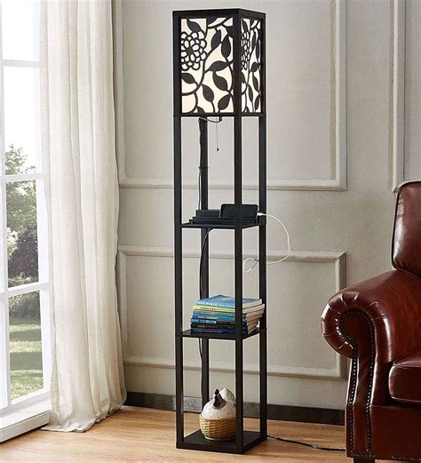 Buy Moroccan Black Iron Shelve Floor Lamp at 38% OFF by WallMantra ...