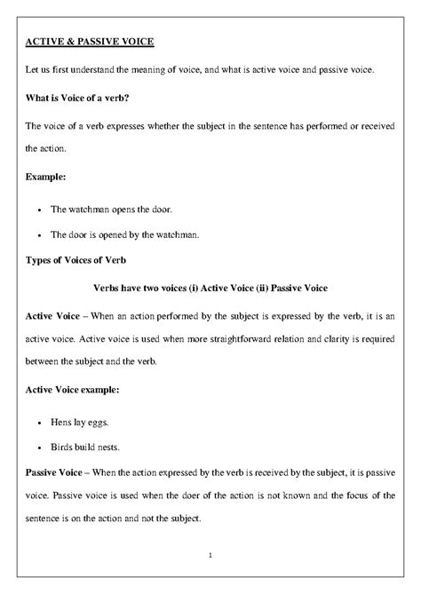 Active & Passive Voices - ACTIVE & PASSIVE VOICE Let us first ...