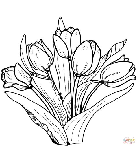 Printable Tulip Coloring Pages - Printable New Year Banners