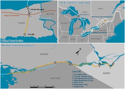 St Lawrence Seaway Locks A Bridge Less Far: Cornwall, The St.