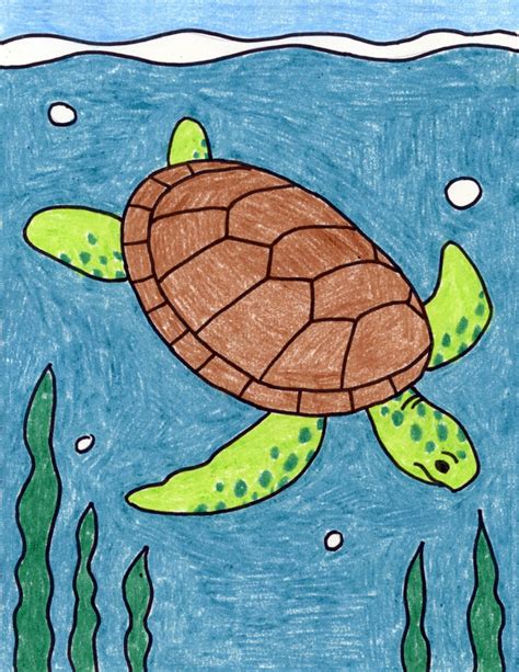 Drawings Of Green Sea Turtles - Surrealist Drawing Techniques