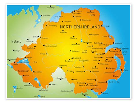 Free printable map of ireland and northern ireland, Download Free ...