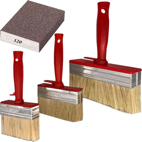Amazon.com: Bates Deck Stain Brush Set - 3pcs, 4', 5', 6' Brushes ...