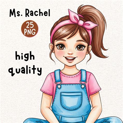 Ms Rachel Watercolor Cliparts, Cute Ms Rachel PNG, Ms Rachels Toys ...