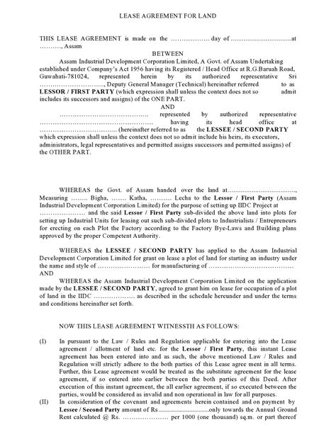 37 FREE Land Lease Agreements [Word & PDF] ᐅ TemplateLab