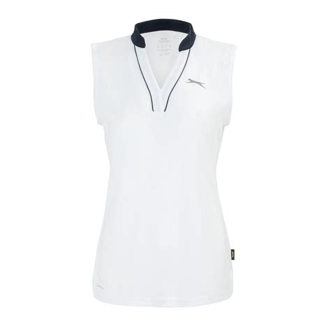 Slazenger | Sleeveless Polo Shirt Womens | Sleeveless Performance Polos ...