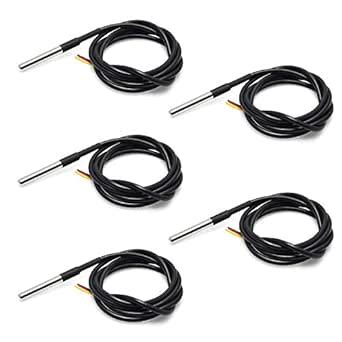 Techleads Waterproof DS18B20 Digital Temperature Sensor Probe 100cm ...