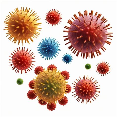 EpsteinBarr Virus EBV vector set white background isolated a high | Premium AI-generated vector