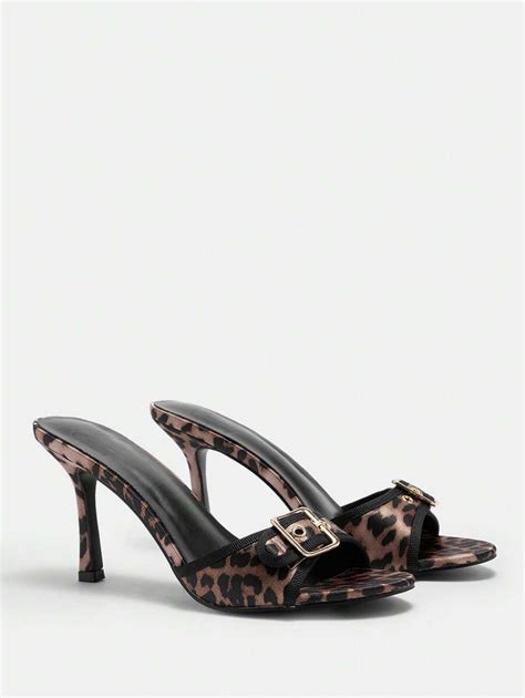 CUCCOO BIZCHIC Women's Fashionable Leopard Print High Heel Sandals ...