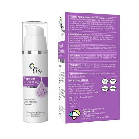 Fixderma Tranexamic Acid Pigment Correcting Serum 30gm, Reduces Melasma ...